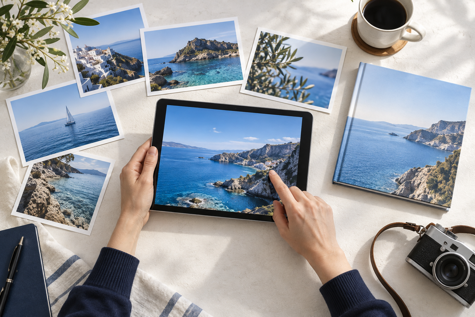 写真の中から表紙画像を選ぶイメージ